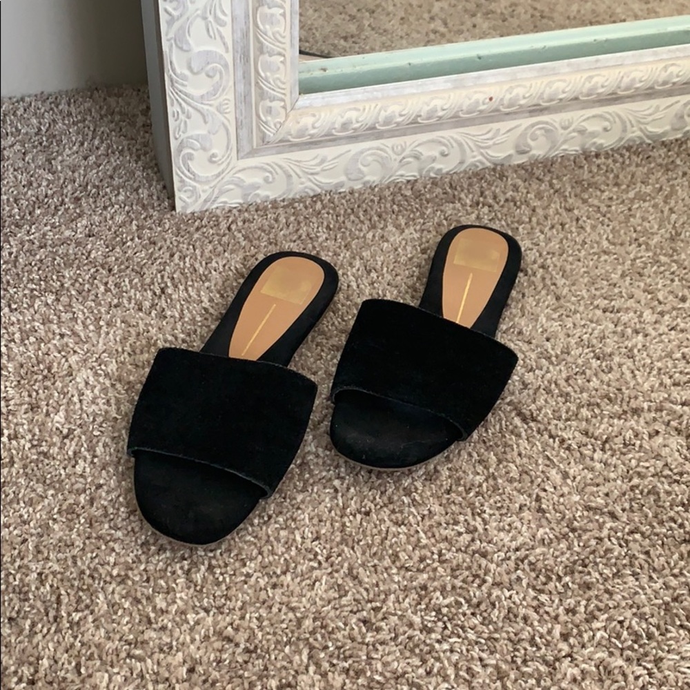Dolce Vita Black Suede Slides